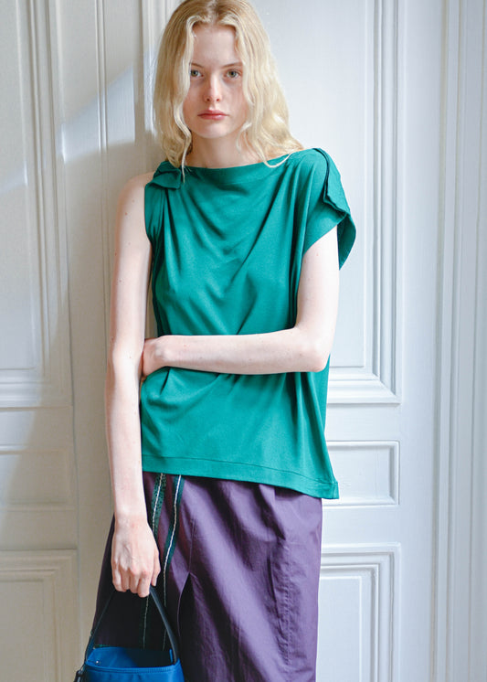 Green drape top