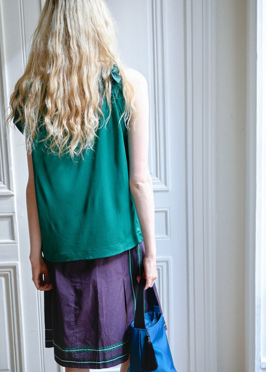 Green drape top