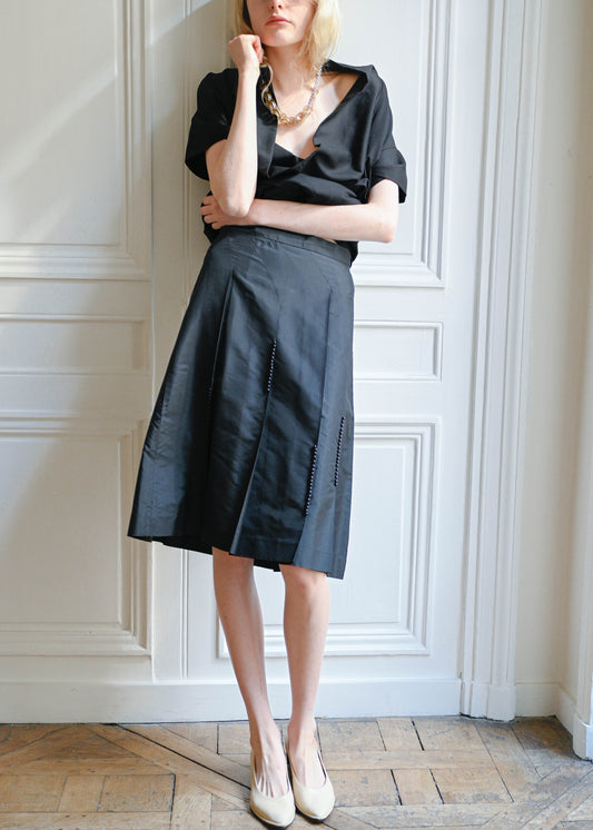 Beaded silk skirt