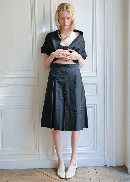 BEADED SILK SKIRT