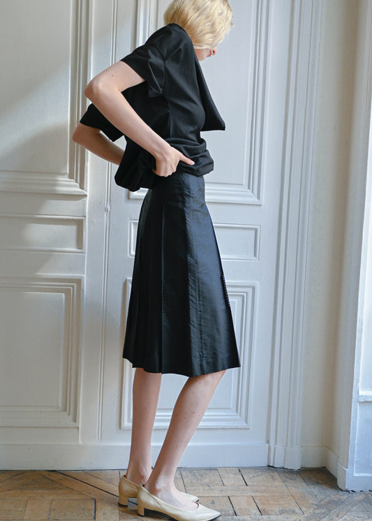 Beaded silk skirt