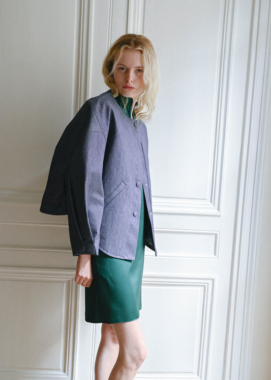 TURN DENIM BOMBER