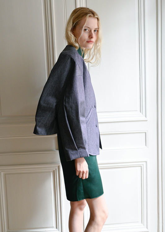 TURN DENIM BOMBER