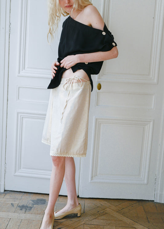 Golden wrap skirt