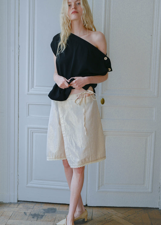 Golden wrap skirt