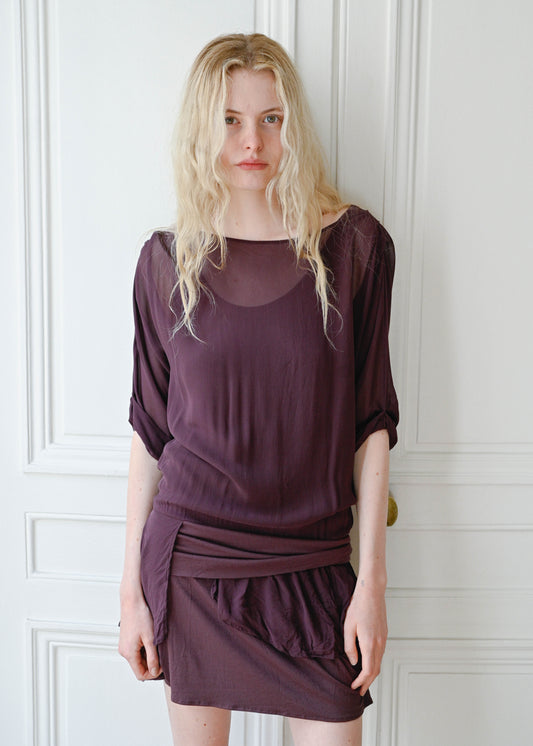 Silk layered dress