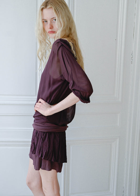 Silk layered dress
