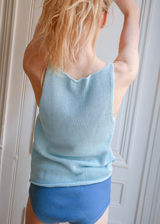 Turquoise knit top
