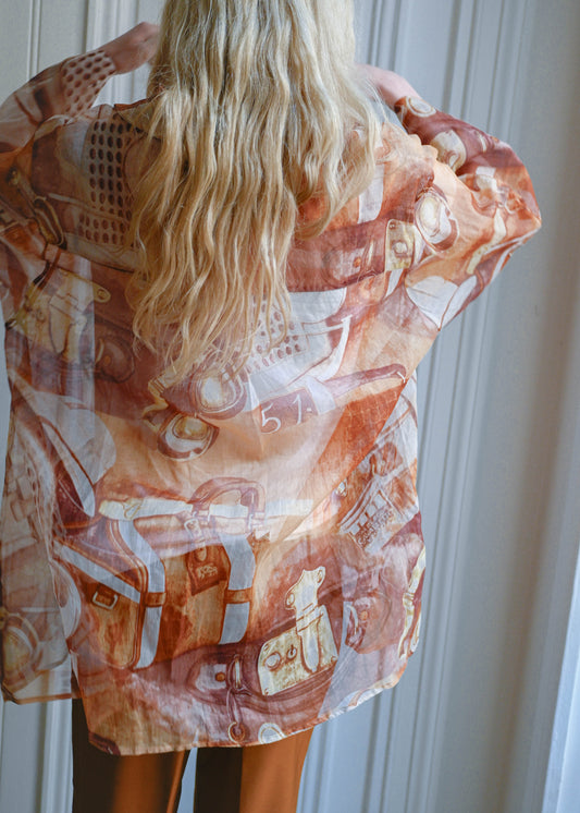 Numbers organza shirt