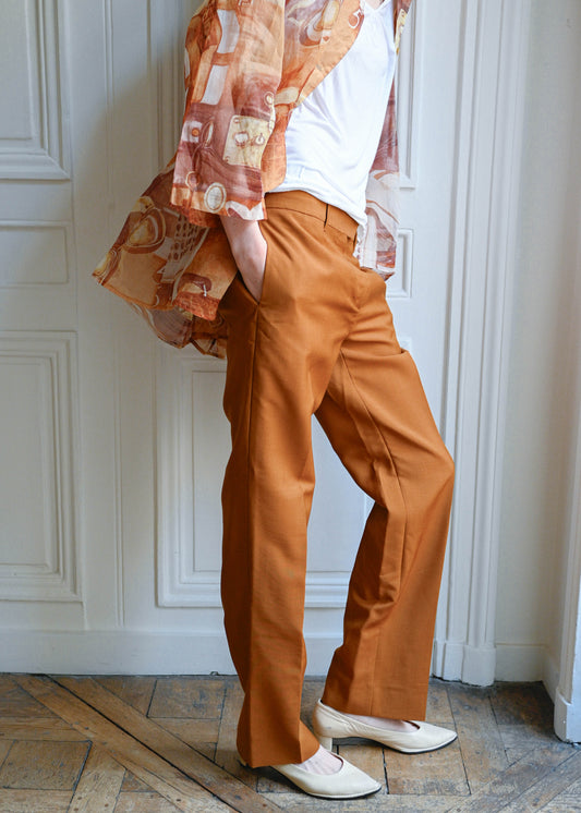 Prada orange trousers