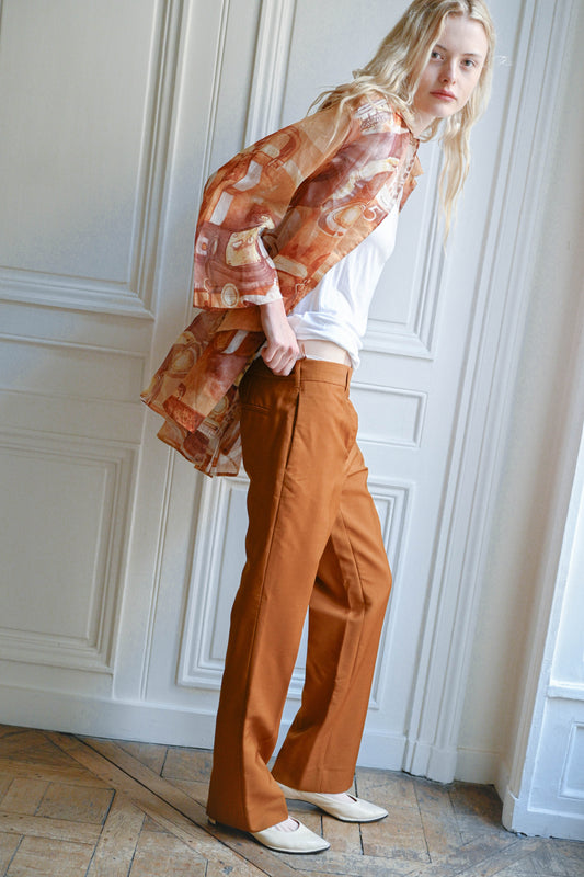Prada orange trousers