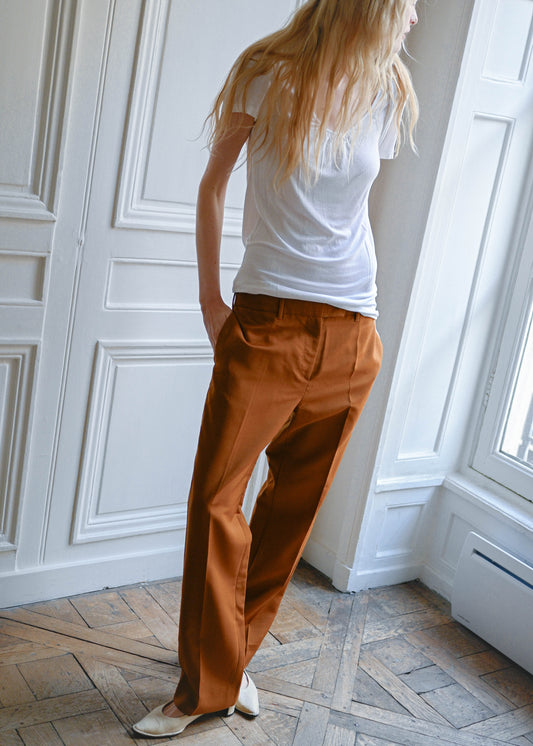 Prada orange trousers