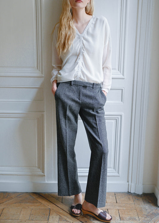 Grey wool trousers
