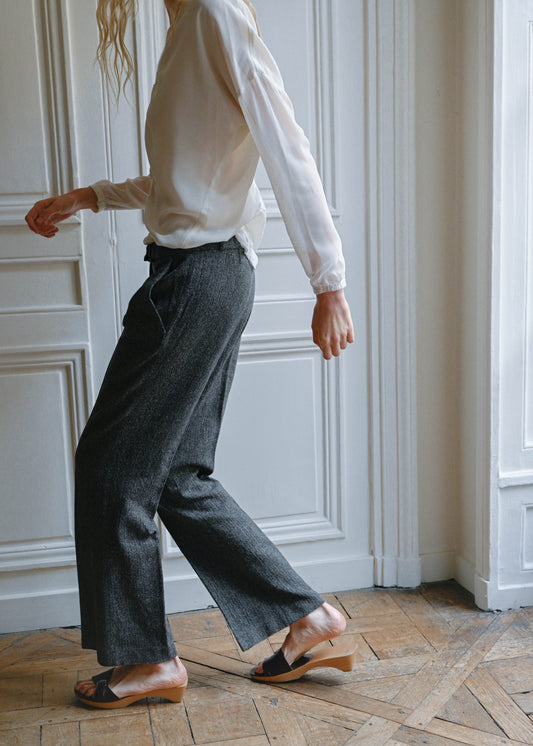 Grey wool trousers