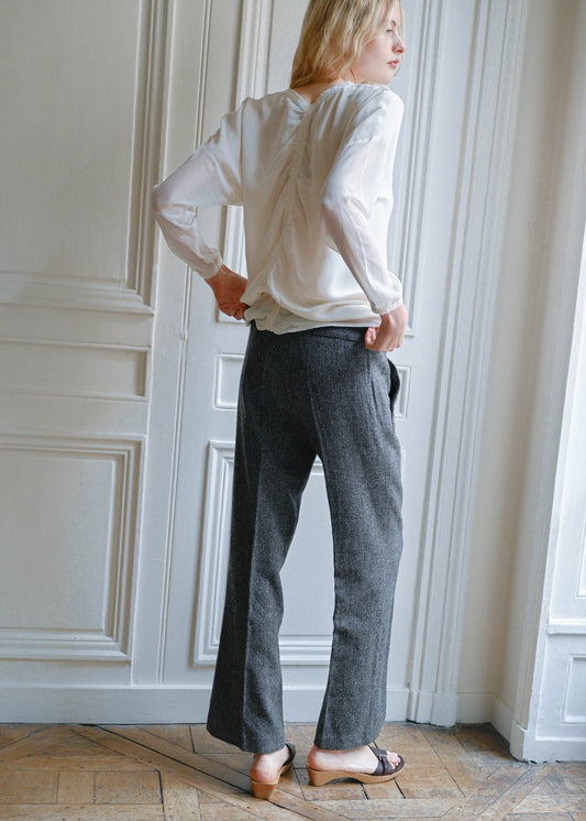 Grey wool trousers