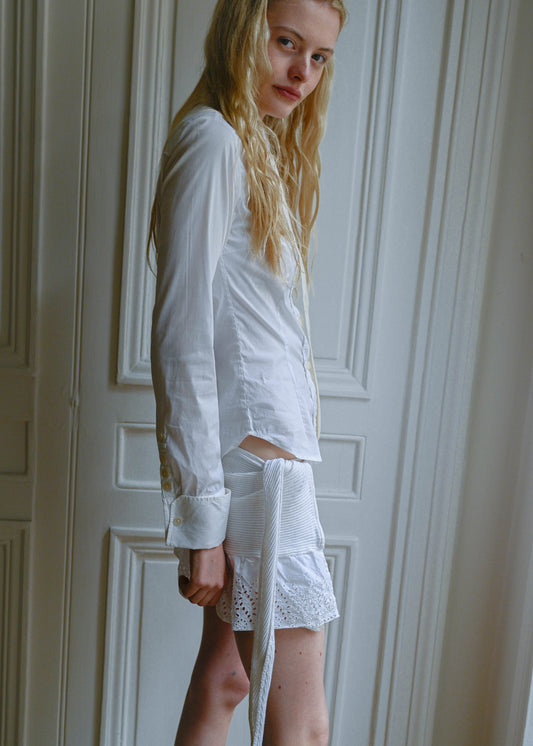 Ribbed pareo skirt
