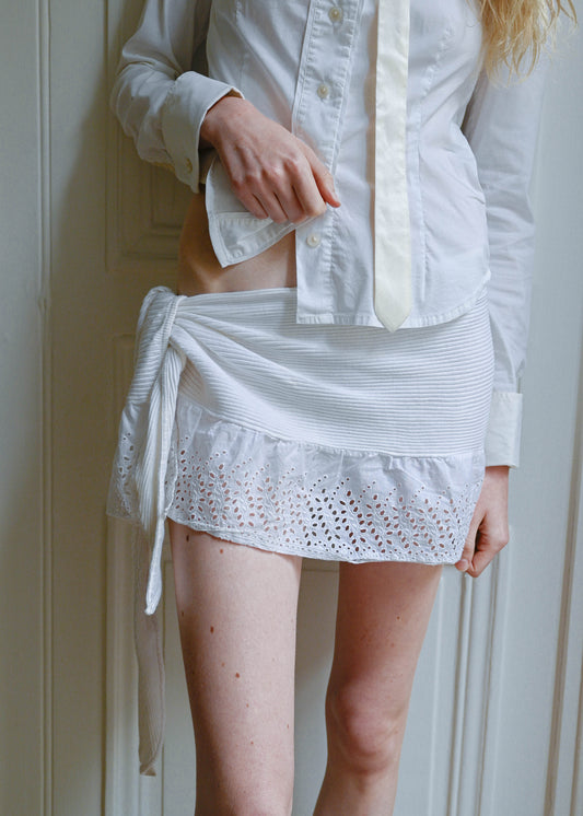 Ribbed pareo skirt