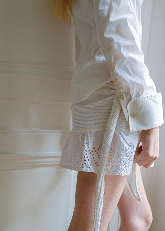 Ribbed pareo skirt