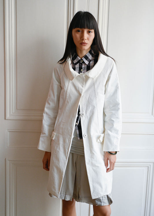 Vintage white day coat by TURN Paris