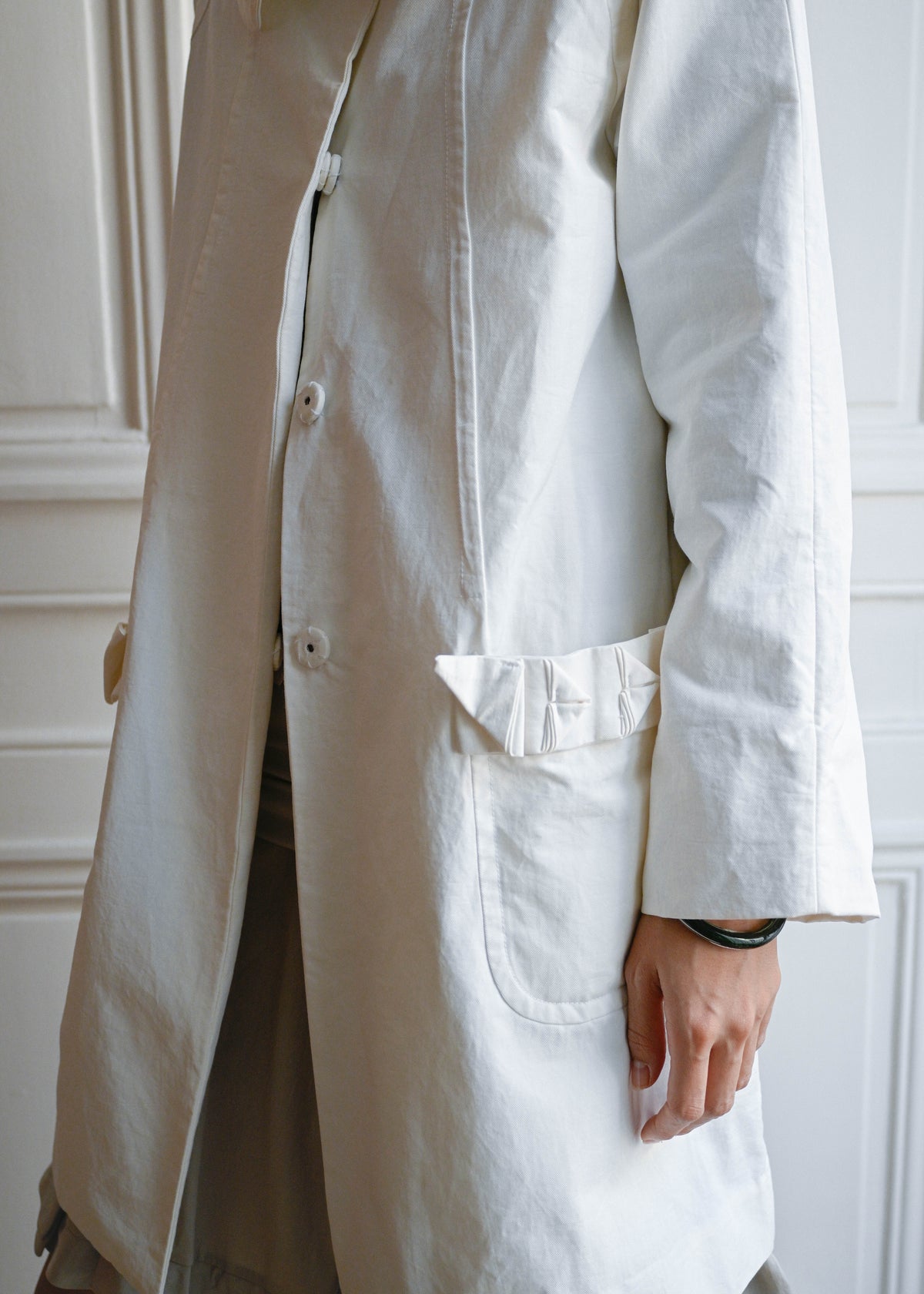 Vintage white day coat by TURN Paris