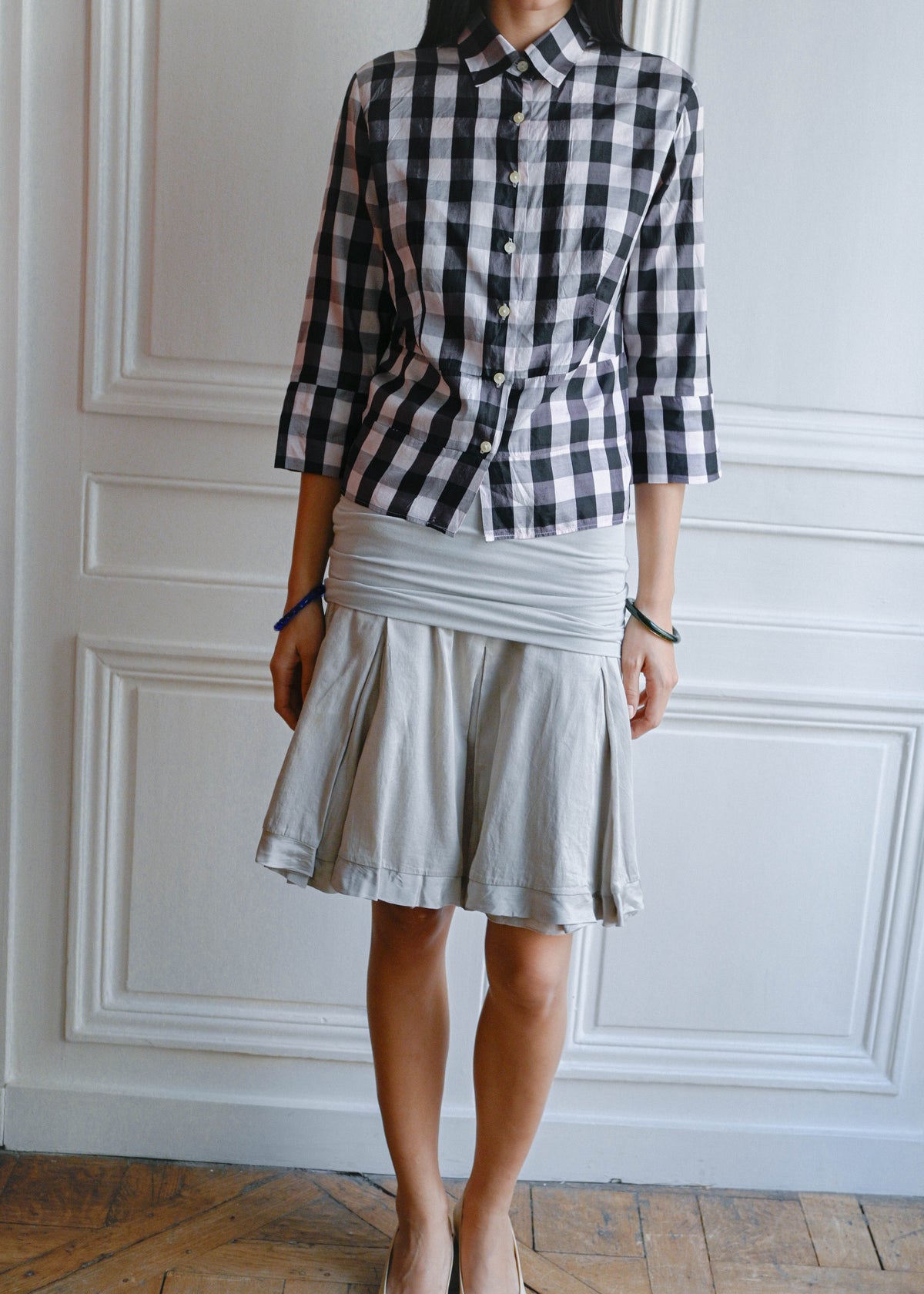 Vintage silk check shirt by TURN Paris