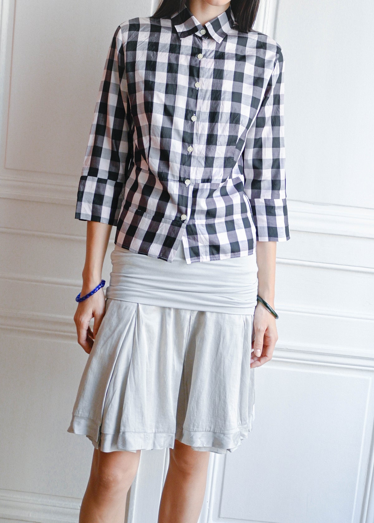 Vintage silk check shirt by TURN Paris