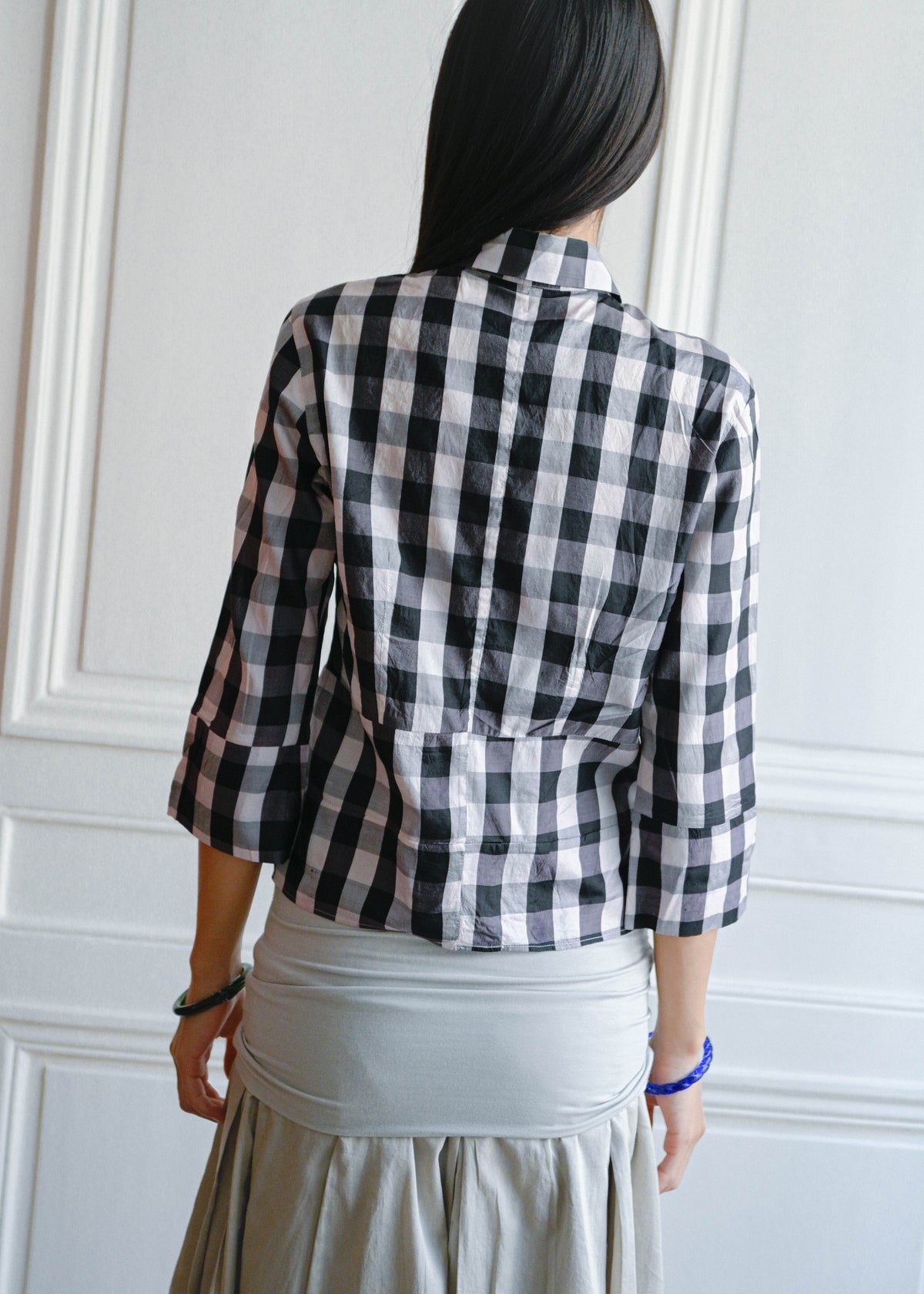 Vintage silk check shirt by TURN Paris