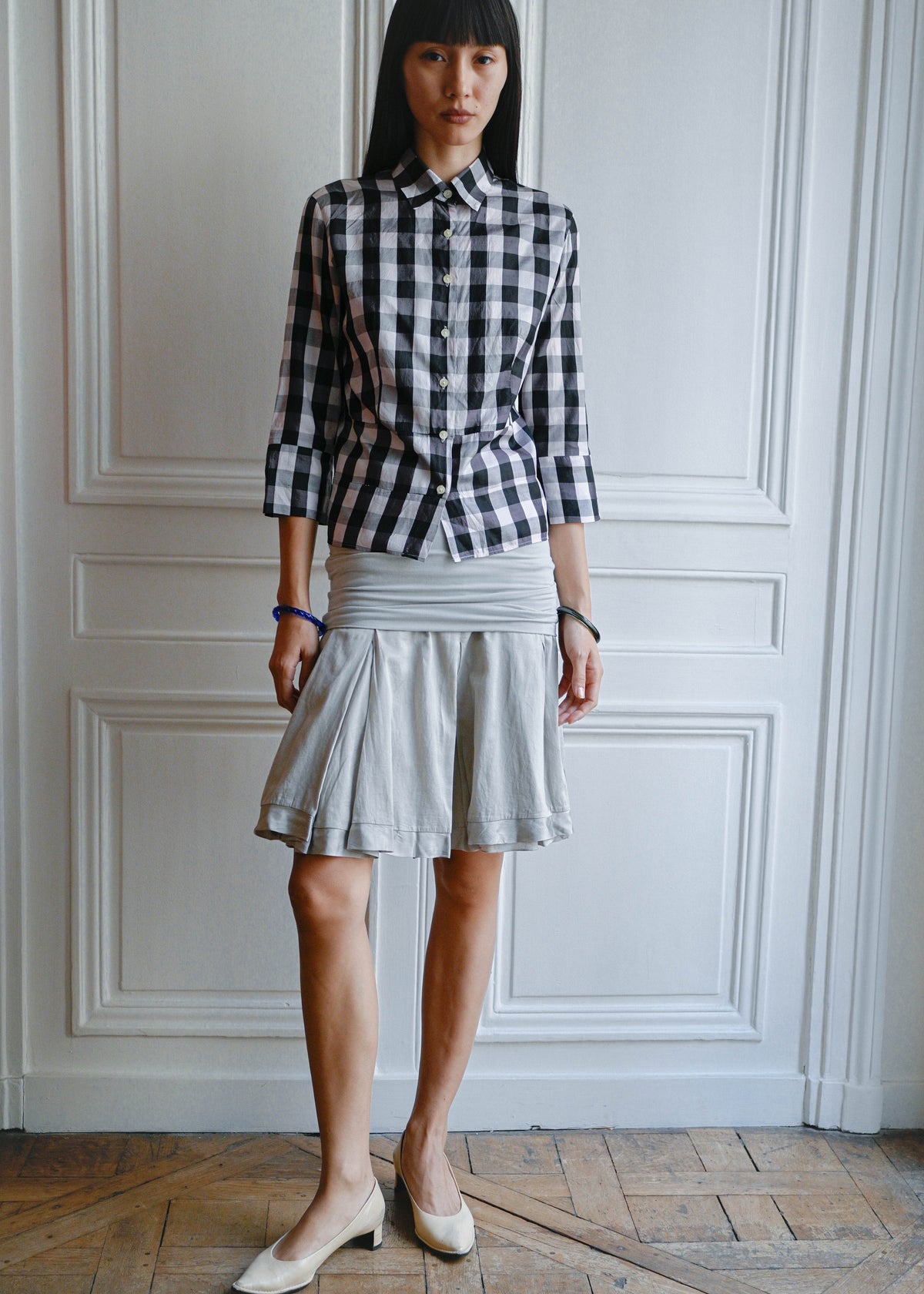 Vintage grey flared skirt by TURN Paris