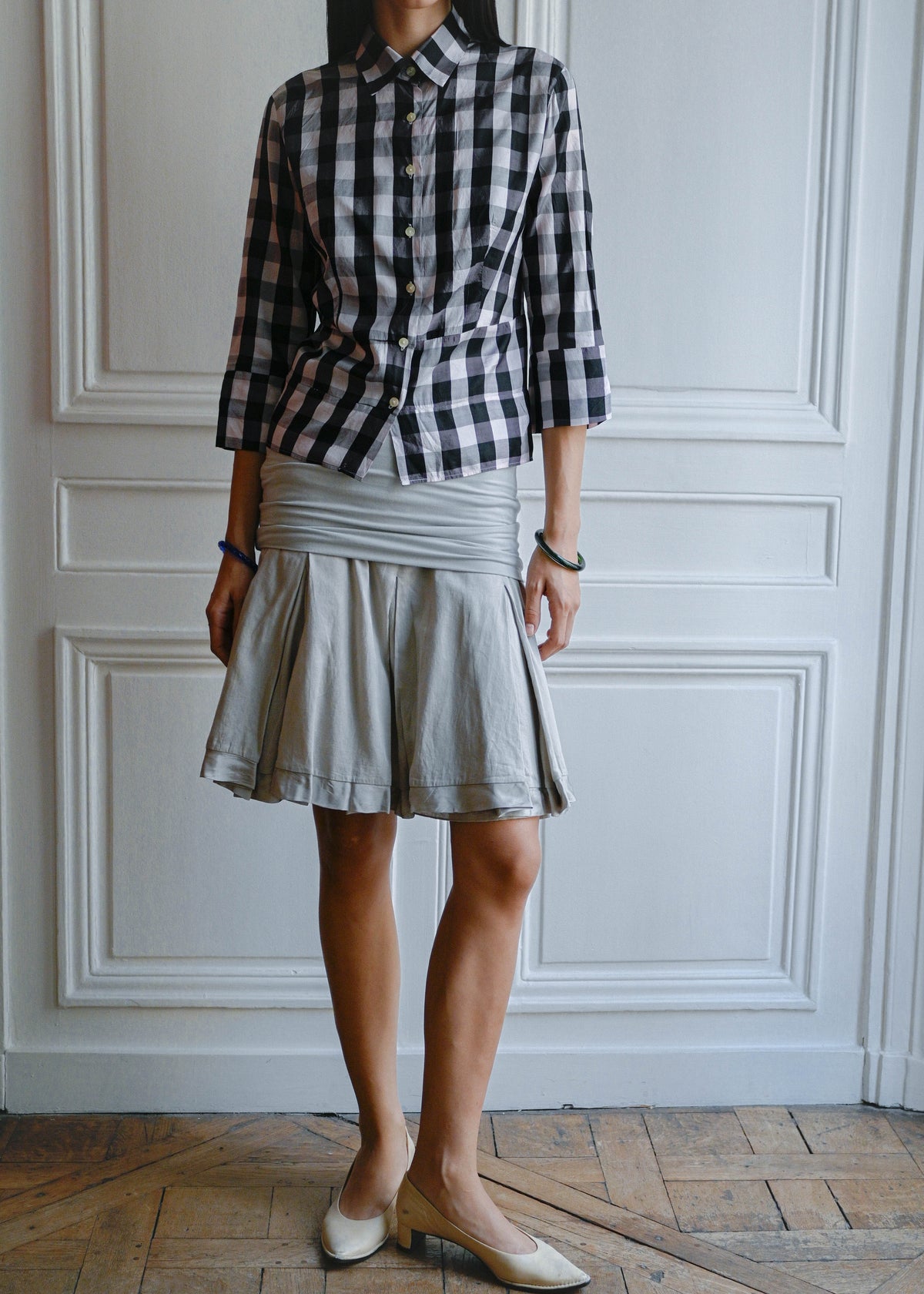 Vintage grey flared skirt by TURN Paris