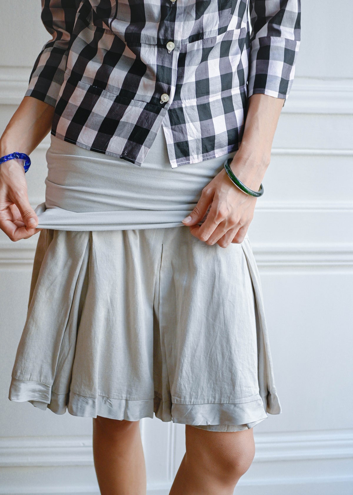 Vintage grey flared skirt by TURN Paris
