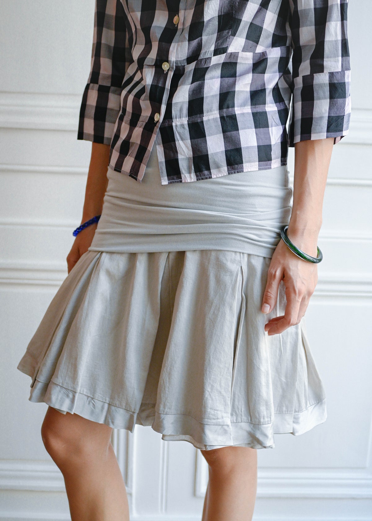 Vintage grey flared skirt by TURN Paris