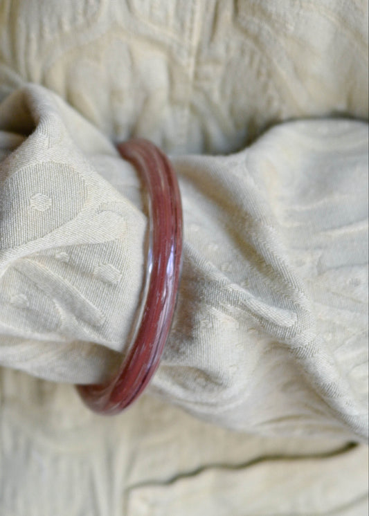 TURN Paris noisette Sleek Bangle, handmade glass bangle by La Verrerie de Biot