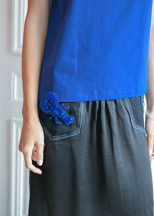 Lobster Brooch – Blue