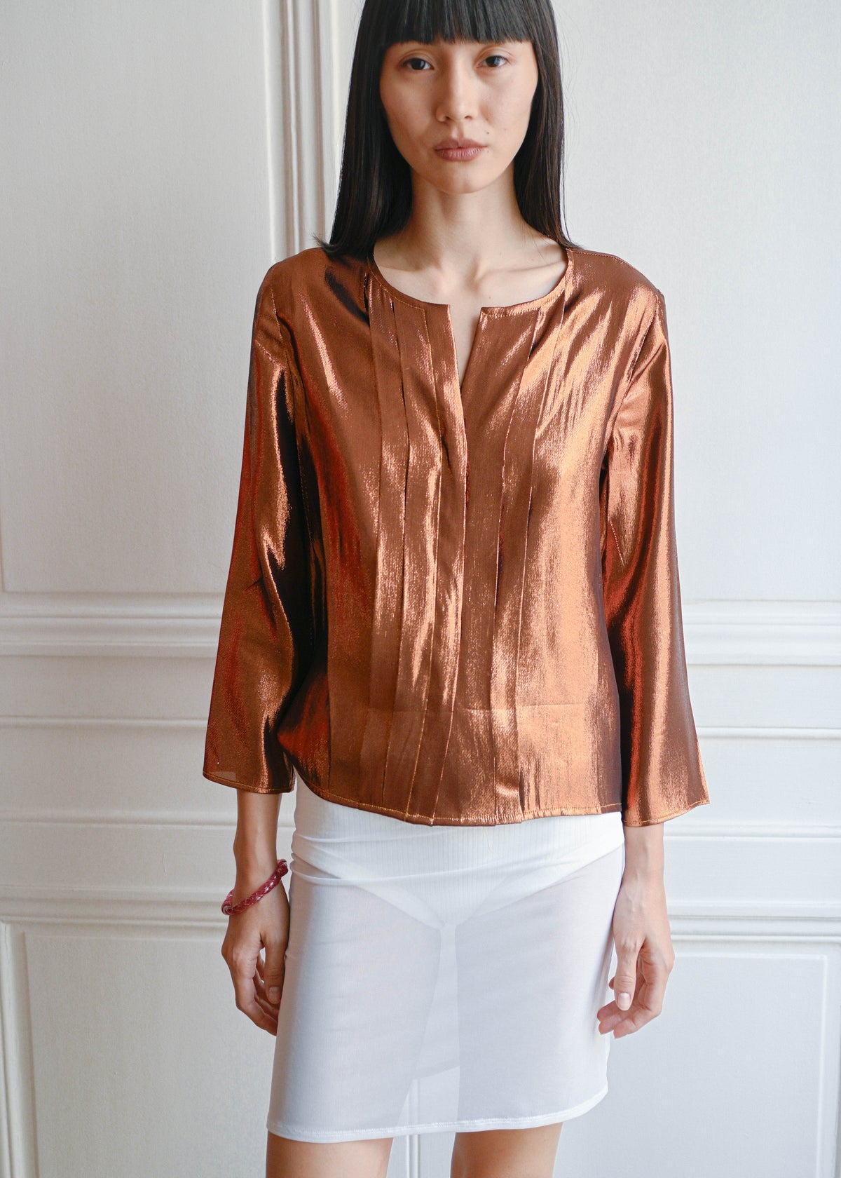 Vintage bronze metal top by TURN Paris