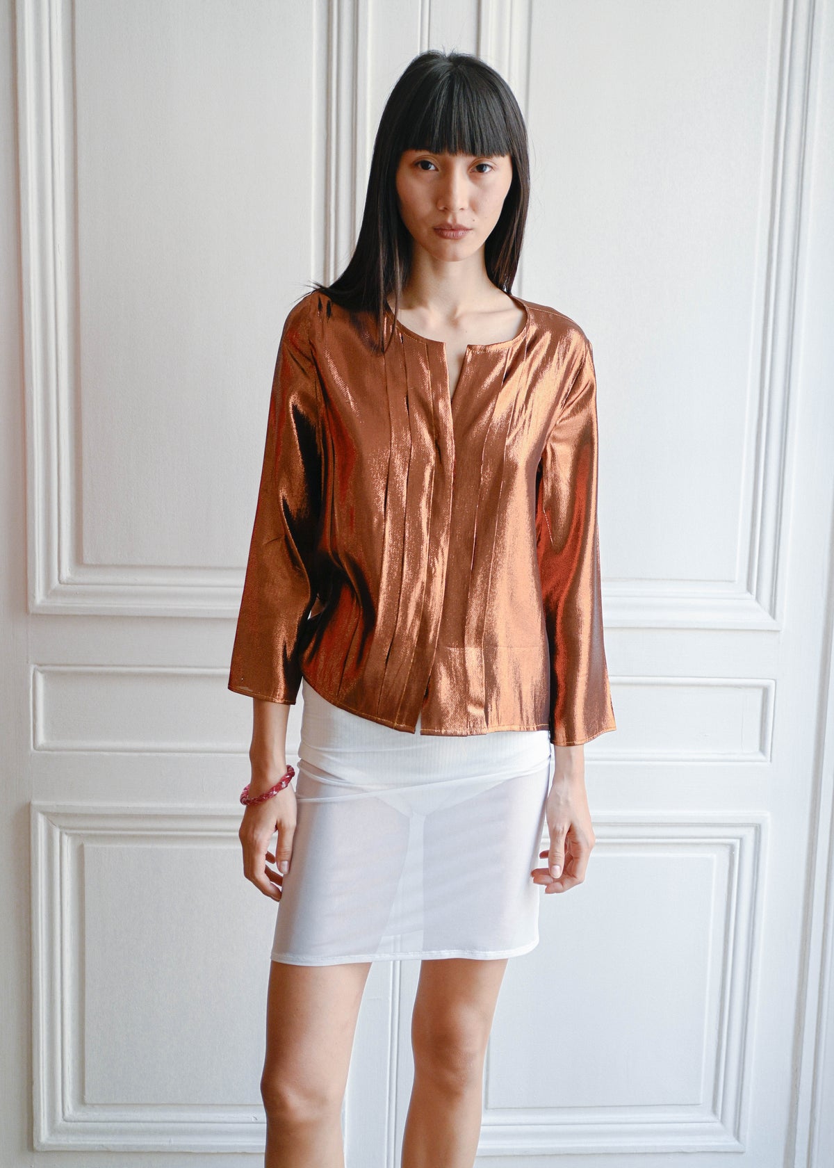 Vintage bronze metal top by TURN Paris