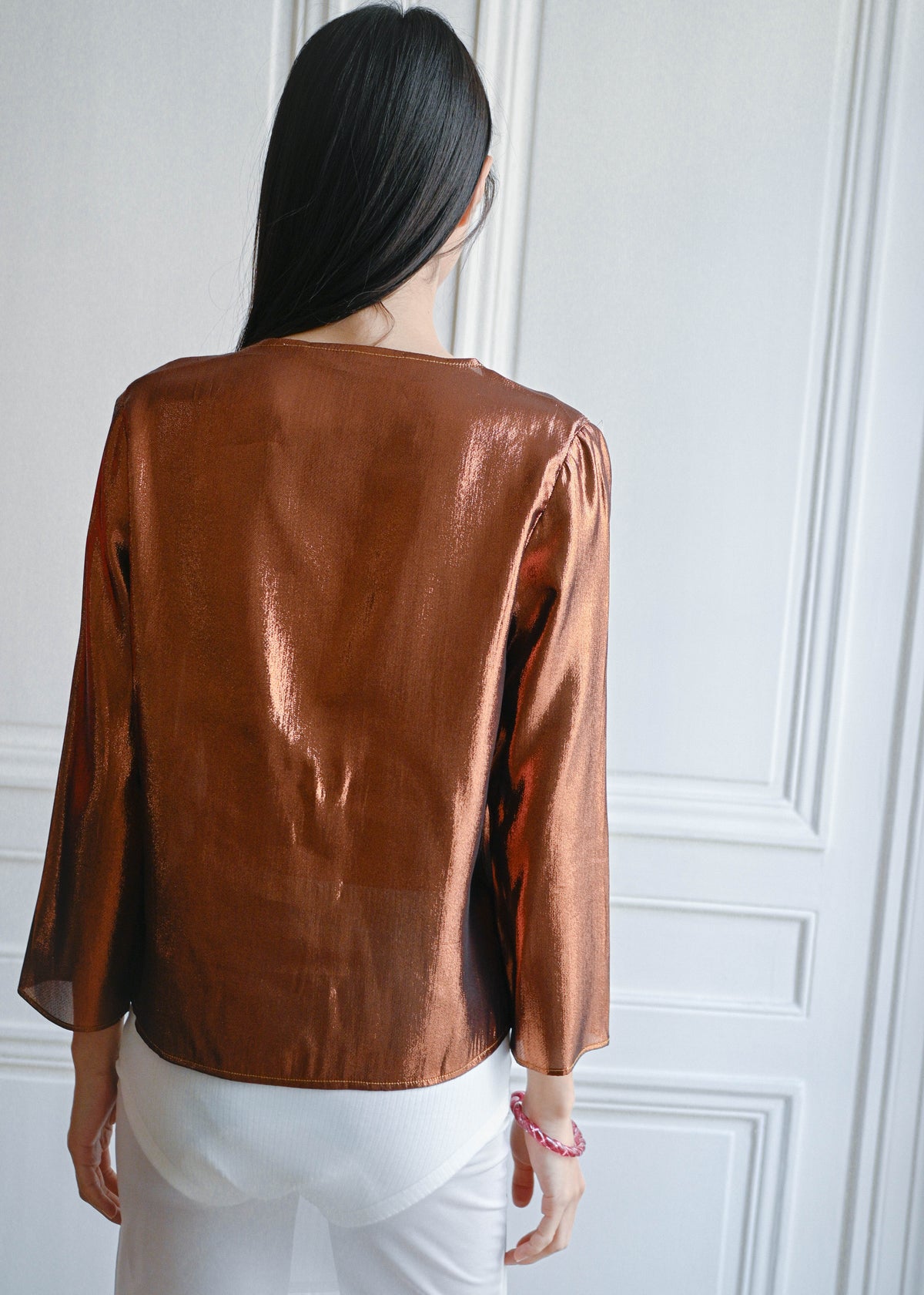 Vintage bronze metal top by TURN Paris