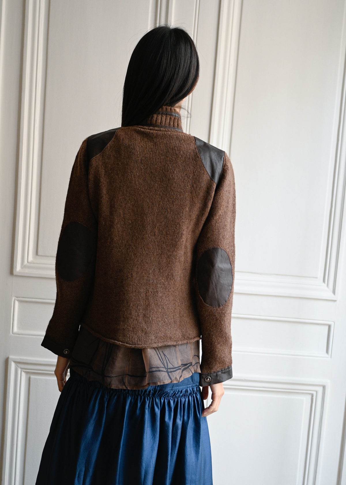 Vintage leather trim jacket by TURN Paris