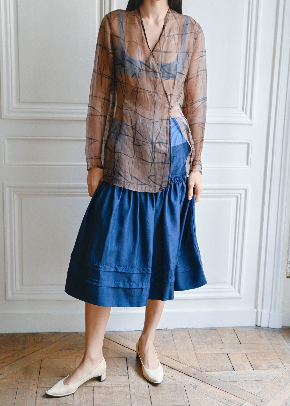 Vintage sheer check jacket by TURN Paris