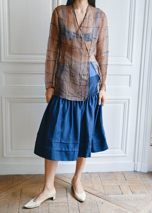Vintage sheer check shirt by TURN Paris