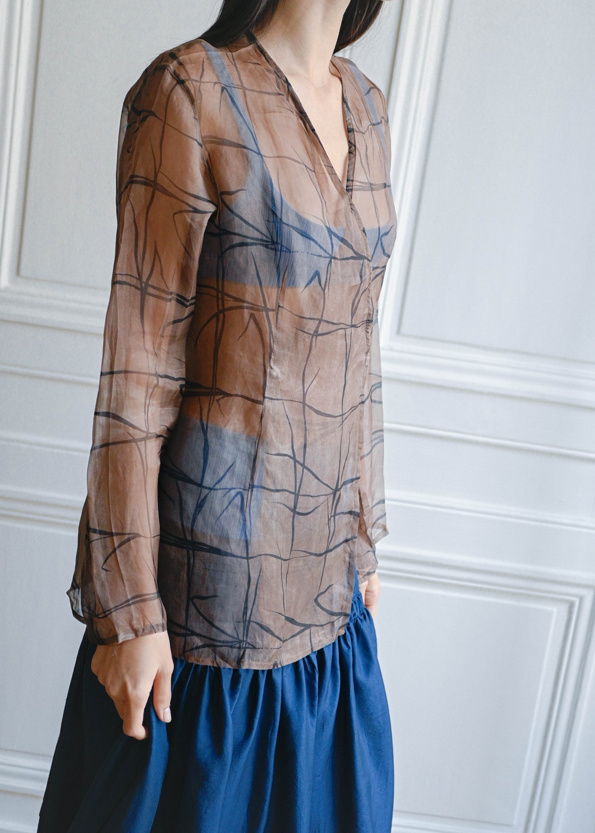Vintage sheer check jacket by TURN Paris