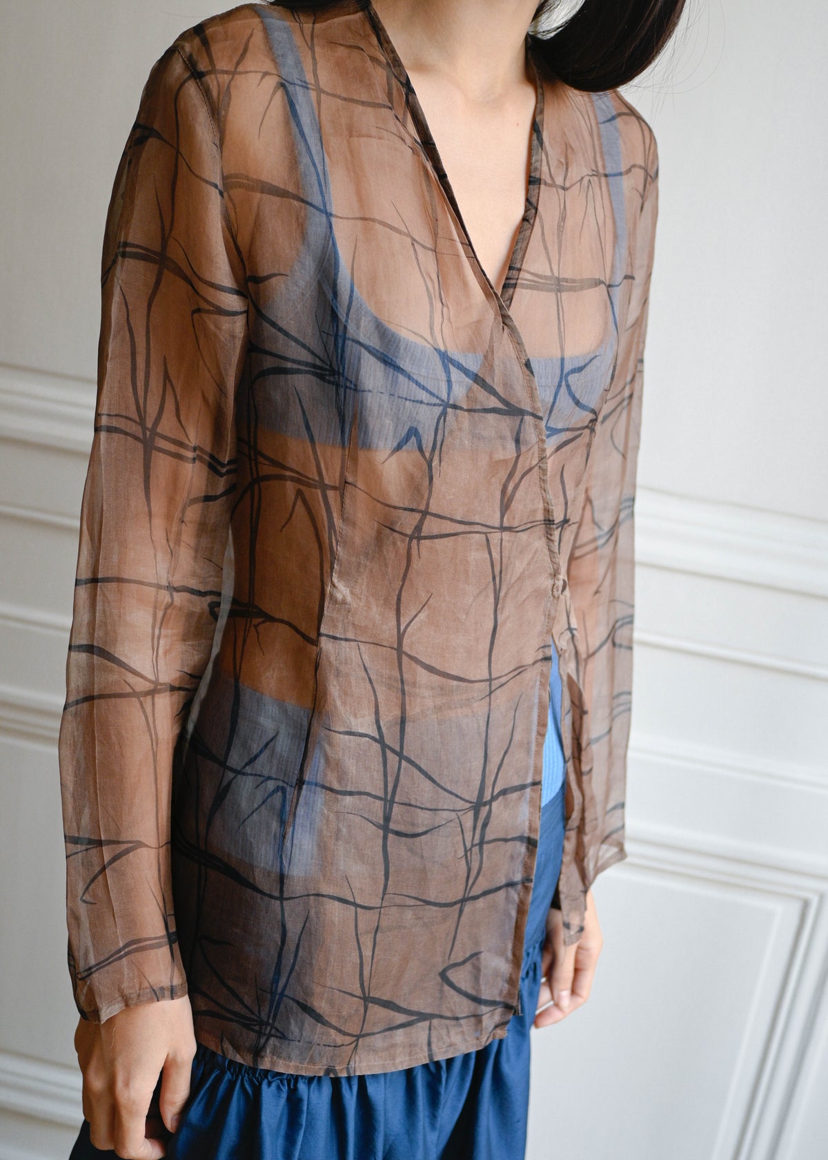 Vintage sheer check jacket by TURN Paris