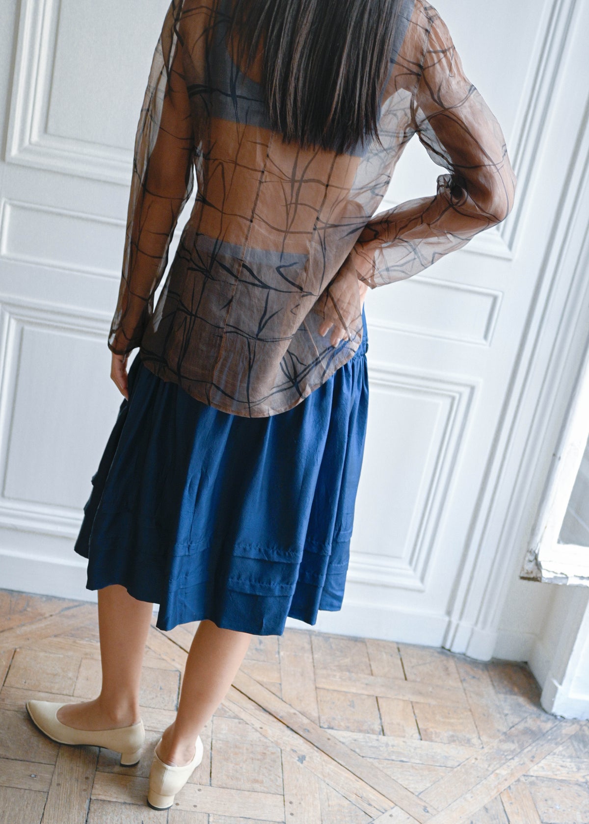 Vintage sheer check jacket by TURN Paris