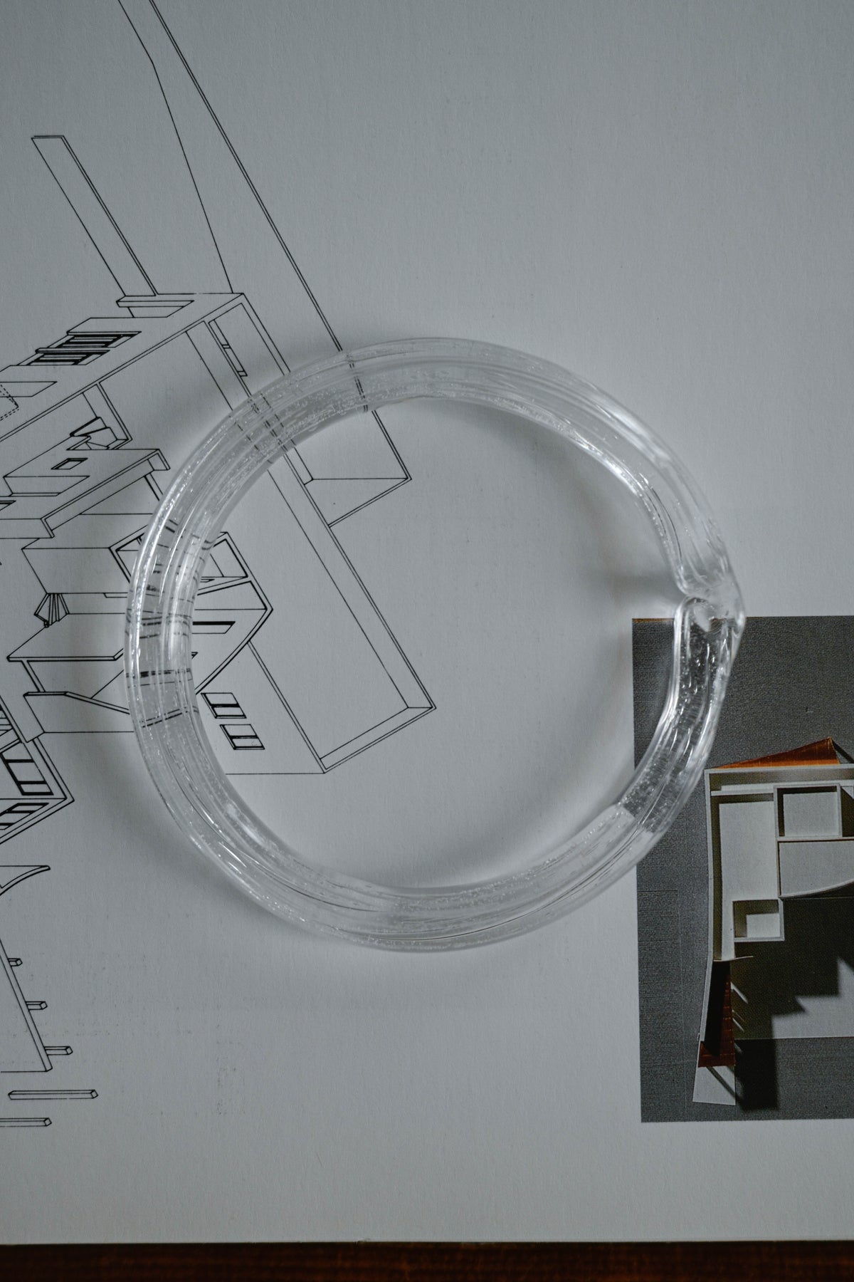 TURN Paris ice Sleek Bangle, handmade glass bangle by La Verrerie de Biot
