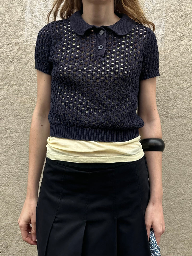 VINTAGE CROCHET POLO