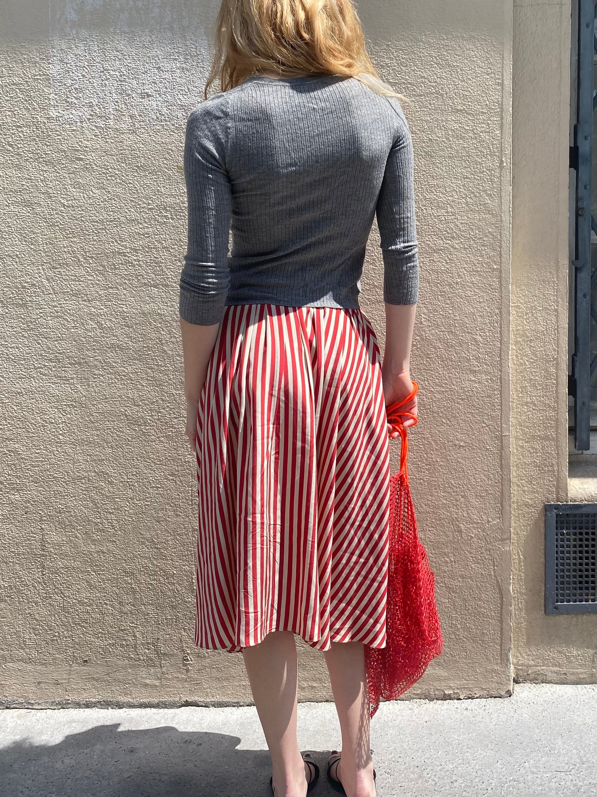 SONIA RYKIEL STRIPED WRAP SKIRT