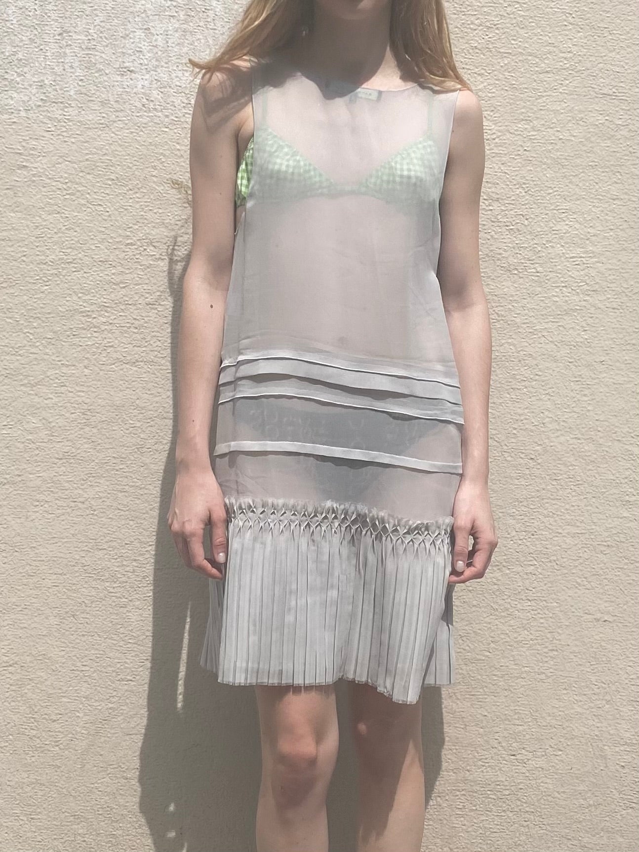 BARBARA BUI TRANSPARENT GREY DRESS