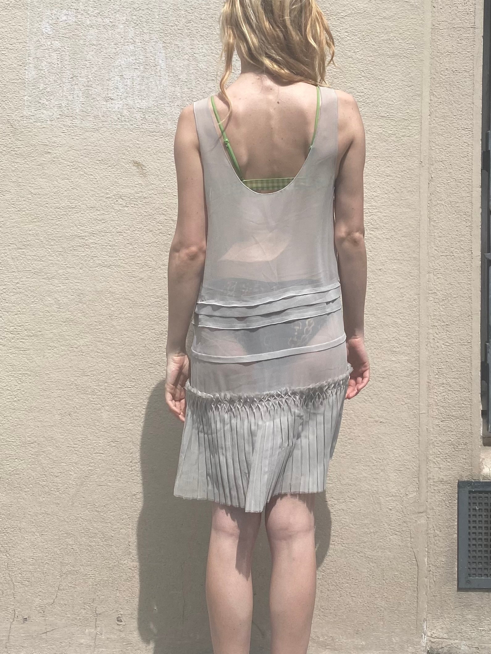 BARBARA BUI TRANSPARENT GREY DRESS