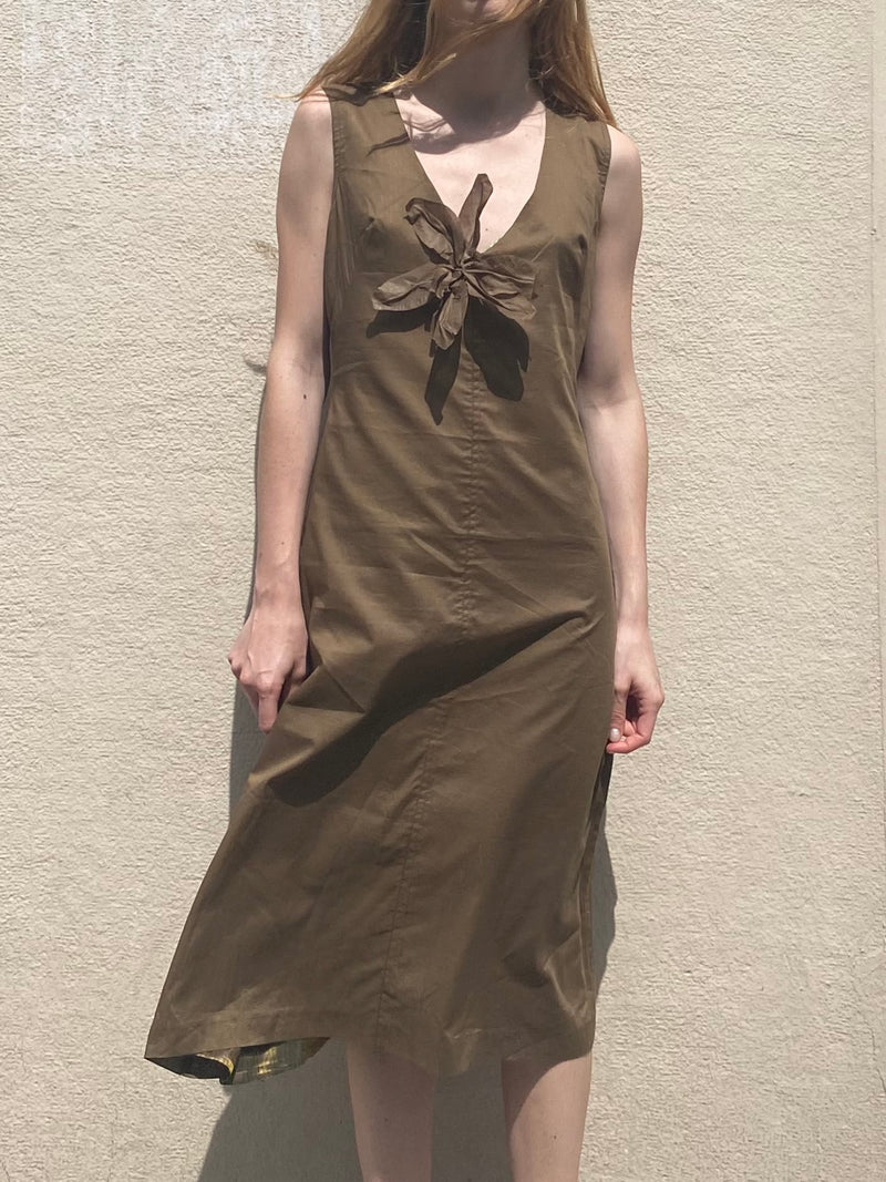 ISABEL MARANT BROWN FLOWER DRESS