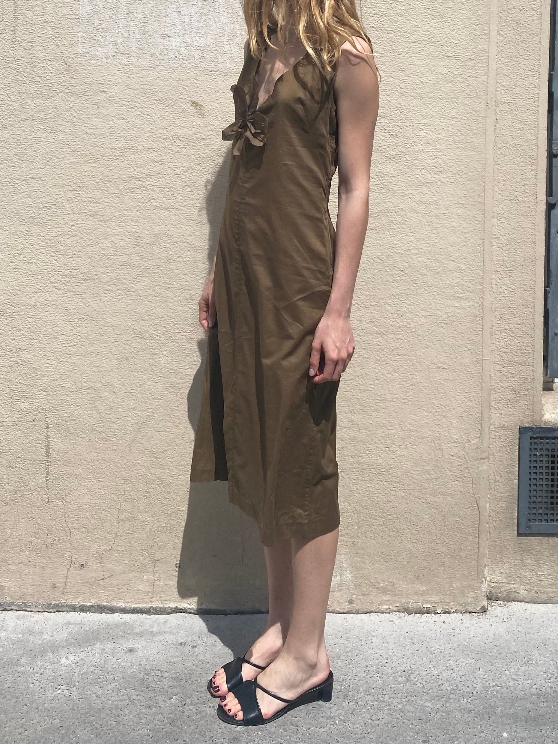 ISABEL MARANT BROWN FLOWER DRESS