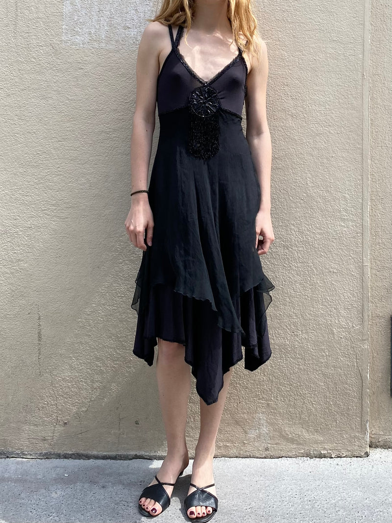 ROBERTA SCARPA SILK BLACK DRESS